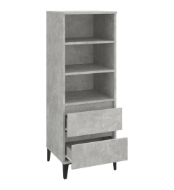 Buffet haut Gris béton 40x36x110 cm Bois d'ingénierie