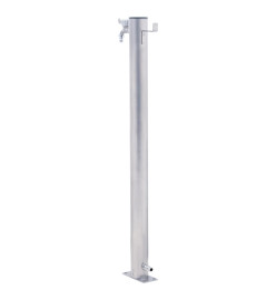 Colonne à eau de jardin 100 cm acier inoxydable rond