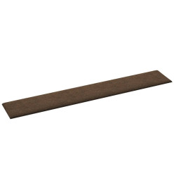 Panneaux muraux 12 pcs Marron 90x15 cm Tissu 1,62 m²