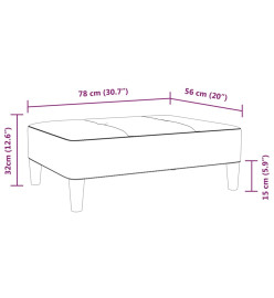 Repose-pied Crème 78x56x32 cm Similicuir