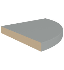 Étagères d'angle flottantes 4 pcs Gris 35x35x3,8 cm MDF