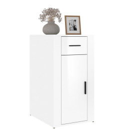 Armoire de bureau Blanc brillant 40x49x75 cm Bois d'ingénierie