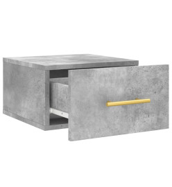 Tables de chevet murales 2 pcs gris béton 35x35x20 cm