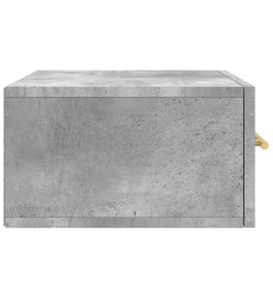 Tables de chevet murales 2 pcs gris béton 35x35x20 cm