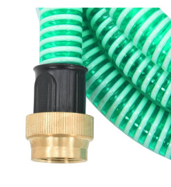 Tuyau d'aspiration avec raccords en laiton vert 1,1" 25 m PVC