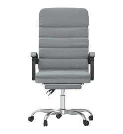 Fauteuil de massage inclinable de bureau Gris clair Tissu