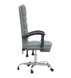 Fauteuil de massage inclinable de bureau Gris clair Tissu