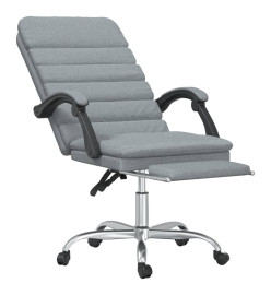 Fauteuil de massage inclinable de bureau Gris clair Tissu