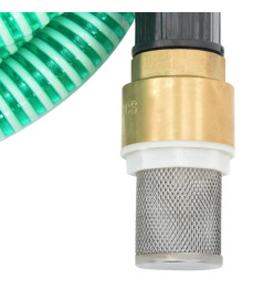 Tuyau d'aspiration avec raccords en laiton vert 1,1" 25 m PVC