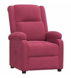 Fauteuil inclinable rouge bordeaux velours