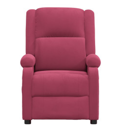 Fauteuil inclinable rouge bordeaux velours