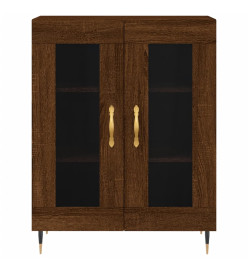 Buffet chêne marron 69,5x34x90 cm bois d'ingénierie