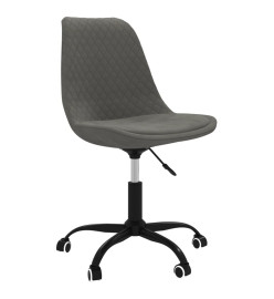 Chaise pivotante de bureau Gris foncé Tissu