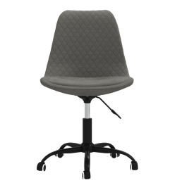 Chaise pivotante de bureau Gris foncé Tissu