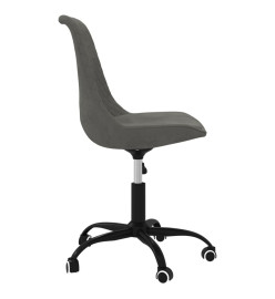 Chaise pivotante de bureau Gris foncé Tissu