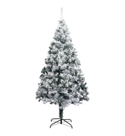 Arbre de Noël artificiel avec LED et boules Vert 180 cm PVC