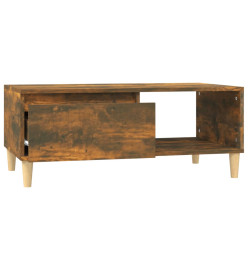 Table basse Chêne fumé 90x50x36,5 cm Bois d'ingénierie