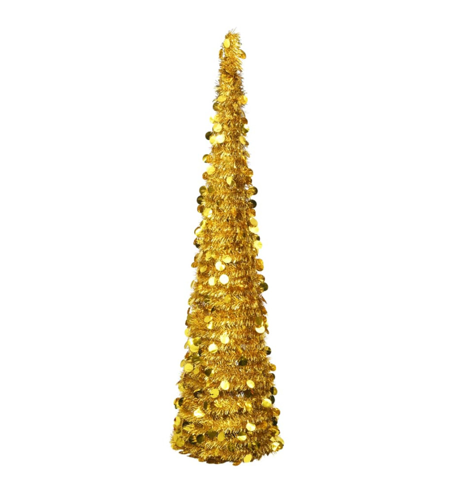 Sapin de Noël artificiel escamotable doré 180 cm PET