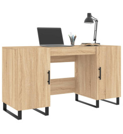 Bureau chêne sonoma 140x50x75 cm bois d'ingénierie