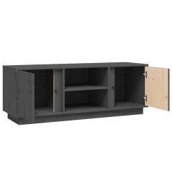 Meuble TV Gris 110x35x40,5 cm Bois de pin massif