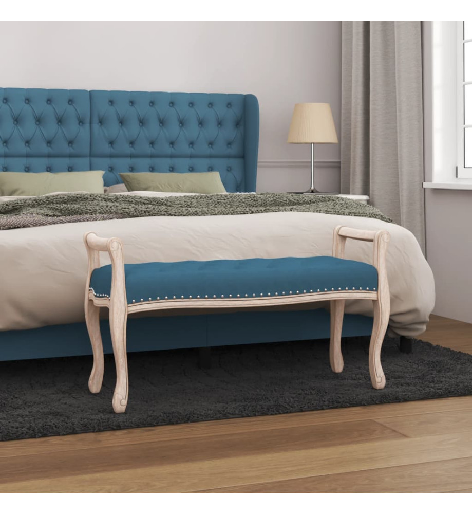 Banc Bleu 110x45x60 cm Velours