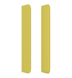 Tête de lit avec oreilles Vert 203x16x118/128 cm Tissu