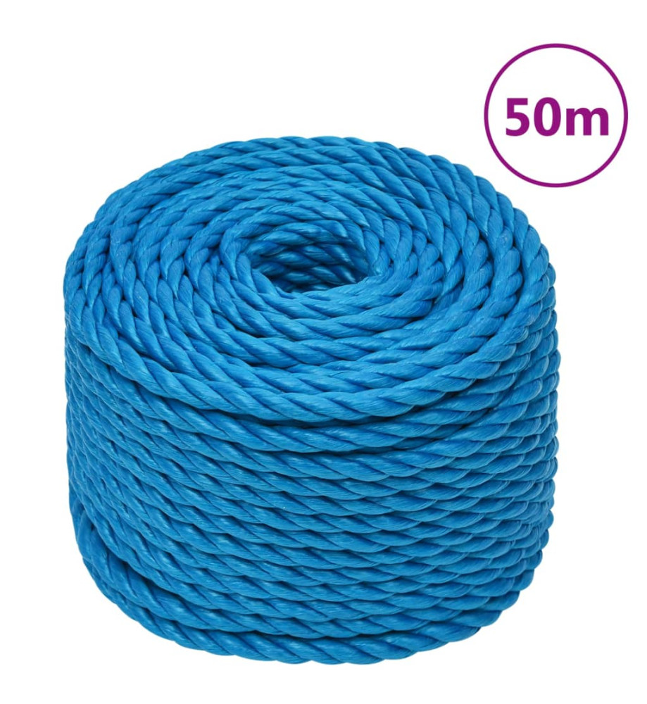 Corde de travail Bleu 12 mm 50 m Polypropylène