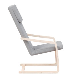 Chaise de relaxation Gris clair Tissu