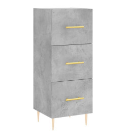 Buffet Gris béton 34,5x34x90 cm Bois d'ingénierie