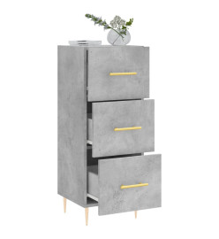 Buffet Gris béton 34,5x34x90 cm Bois d'ingénierie