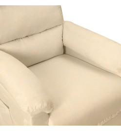 Fauteuil inclinable électrique Crème Tissu