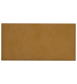 Panneaux muraux 12 pcs Marron 30x15 cm Velours 0,54 m²