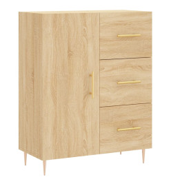 Buffet haut Chêne sonoma 69,5x34x180 cm Bois d'ingénierie