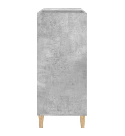 Armoire à disques gris béton 84,5x38x89 cm bois d'ingénierie