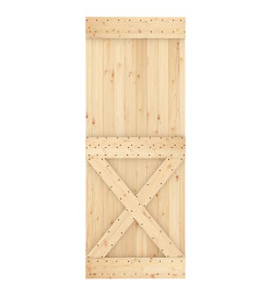 Porte 80x210 cm bois massif de pin