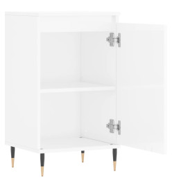 Buffet blanc brillant 40x35x70 cm bois d'ingénierie