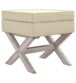 Tabouret de rangement Beige 45x45x49 cm Lin