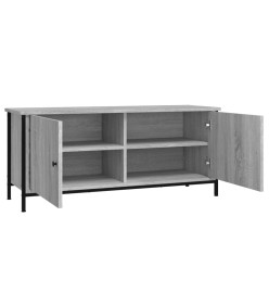 Meuble TV avec portes sonoma gris 102x35x45cm bois d'ingénierie