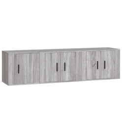 Ensemble de meubles TV 3 pcs Sonoma gris Bois d'ingénierie