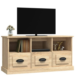 Meuble TV chêne sonoma 100x35x50 cm bois d'ingénierie