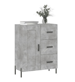 Buffet gris béton 69,5x34x90 cm bois d'ingénierie