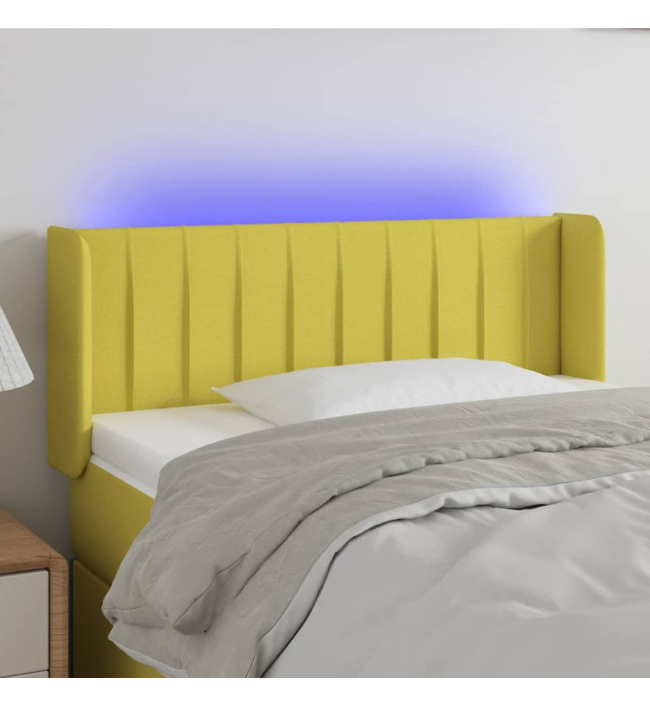 Tête de lit à LED Vert 103x16x78/88 cm Tissu Tête de lit à LED Vert 103x16x78/88 cm Tissu