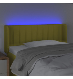 Tête de lit à LED Vert 103x16x78/88 cm Tissu