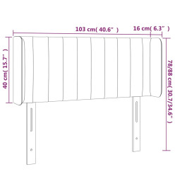 Tête de lit à LED Vert 103x16x78/88 cm Tissu