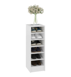 Armoire à chaussures Blanc brillant 31,5x35x92 cm Aggloméré