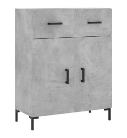 Buffet haut Gris béton 69,5x34x180 cm Bois d'ingénierie