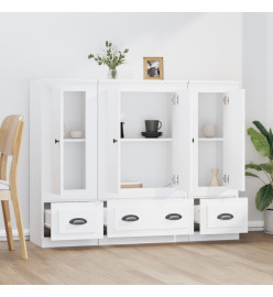 Buffets 3 pcs blanc bois d'ingénierie