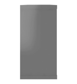 Étagères cube murales 6 pcs Gris brillant 100x15x30cm Aggloméré