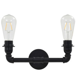 Lampe murale à 2 voies Noir 2 ampoules E27