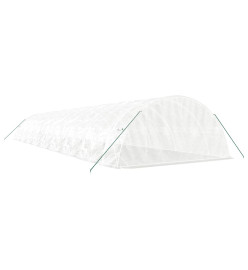 Serre avec cadre en acier blanc 90 m² 18x5x2,3 m